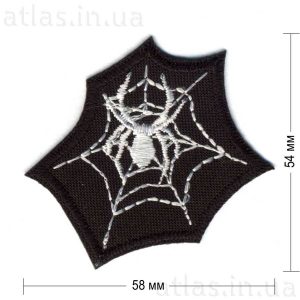 spider нашивка черная 58х54 мм